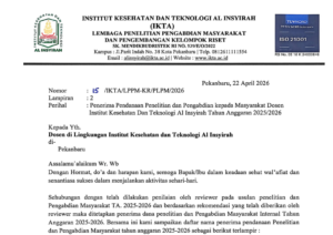 Penerima Pendanaan Penelitian dan Pengabdian kepada Masyarakat Dosen Institut Kesehatan Dan Teknologi Al Insyirah Tahun Anggaran 2025-2026